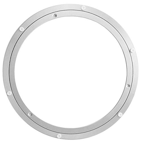 Heavy Duty Aluminium Rotating Lazy Susan Turntable Kitchen Base Turn Dining Table Round Rolling Display Rack Rotary Bearing Swivel Plate for Heavy Loads (4 inch)
