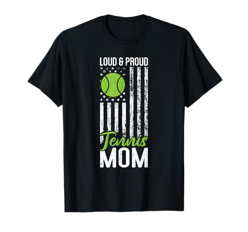 America USA Flag Tennis Mom Mother's Day Funny Tennis Camiseta
