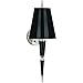 Robert Abbey B603 Jonathan Adler Versailles - One Light Wall Sconce, Black Lacquered Paint/Polished Nickel Finish with Black Opaque Parchment/Matte Silver Shade