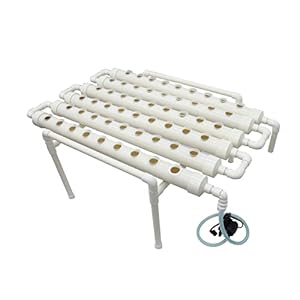 INTBUYING Hydroponic 54 Holes Plant Site Grow Kit Hydroponics Growing System Garden System Vegetable Horizonal -6 Pipes…