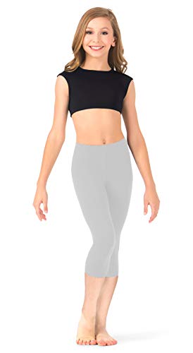 FUNGO Leggins Niñas 3/4 De Algodón Leggings para Niños fd34 (Gris, 110)