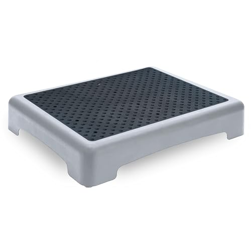 Anti-Rutsch Halbstufe, One Step Stool für Senioren, Tragbare Tritthocker Bis 200 Kg, Stapelbare Halbstufe Treppenhilfe für Senioren, Kinder, Dusche, Auto, Outdoor (Schwarz)