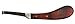 Showman Right Handed Wide Sharp Stainless Steel Hoof Knife Dark Wooden Handle