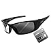 EPOCH 3 Photochromic Motorcycle Sunglasses Black Frames Clear to Smoke lens