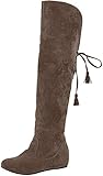 Altura del tacón: 4 cm Minetom Mujer Invierno Moda Calentar Botas De Nieve Slouchy Botas De Piel Cargadores De La Rodilla Marrón EU 38