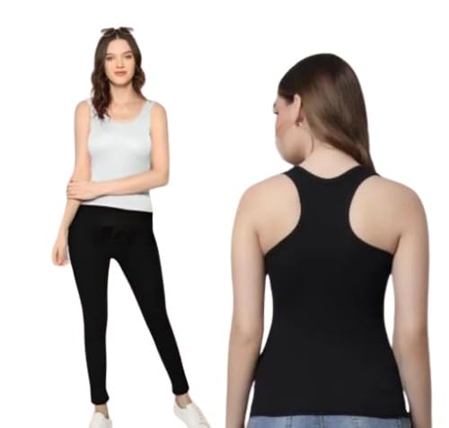 Cotton Solid Women's Regular Fit Racer Back Pack of 2 Tank Top Comfortable, Breathable, Lightweight, Skin Friendly-picture-24