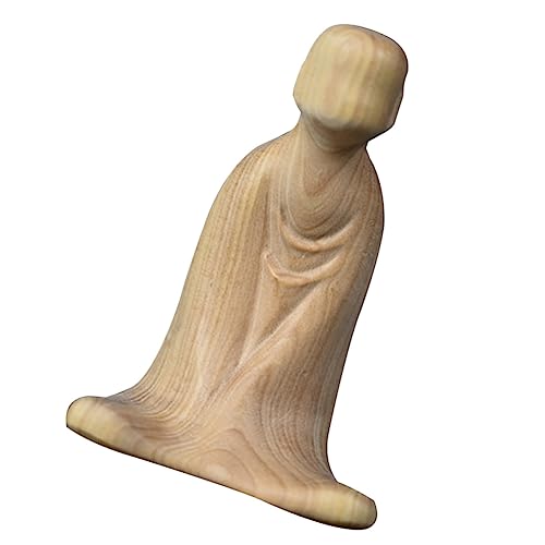 Decoration de voiture bouddhiste en bois retro pour un voyage serein
