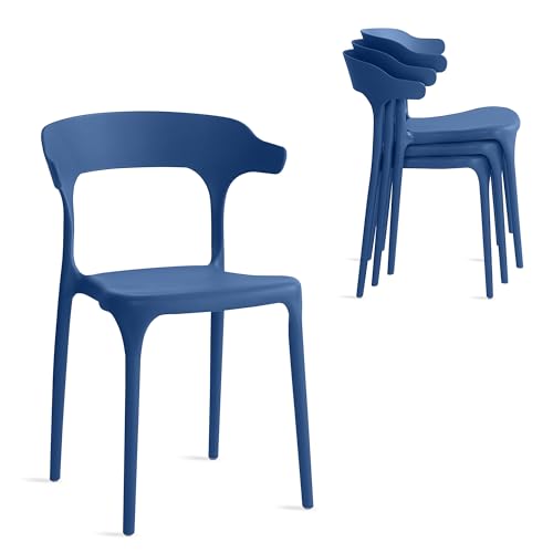Xdeco Stackable Plastic Dining Chairs