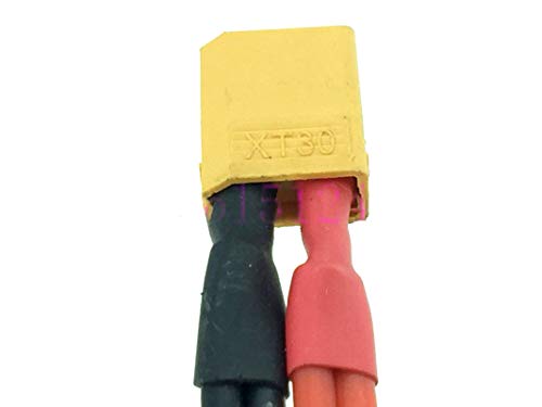 1pce XT30 / XT-30 Male to 2X XT30 Female Parallel 18AWG 10CM Battery Charger Cable