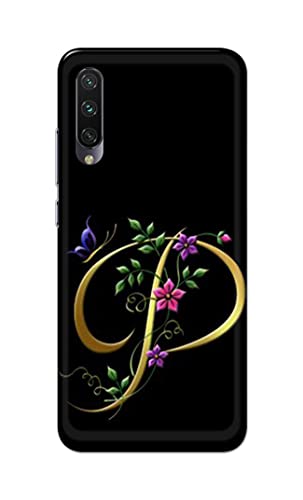 Image of Printed Hard Back Cover Case for Mi A3 Back Cover (Alphabet P) -1803