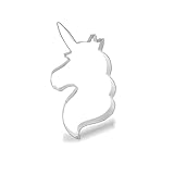 Keewah Unicorn Head Cookie Cutter, 4.5 x 3 inch, Stainless Steel