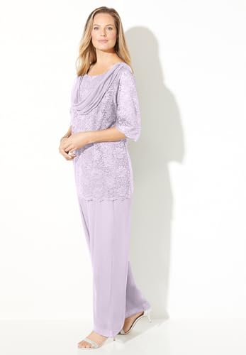 Catherines Women's Plus Size Sparkle & Lace Pant Set3