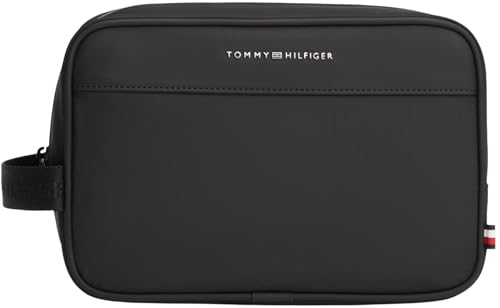 Tommy Hilfiger Herren Kulturbeutel mit Reißverschluss Schwarz (Black) Einheitsgröße