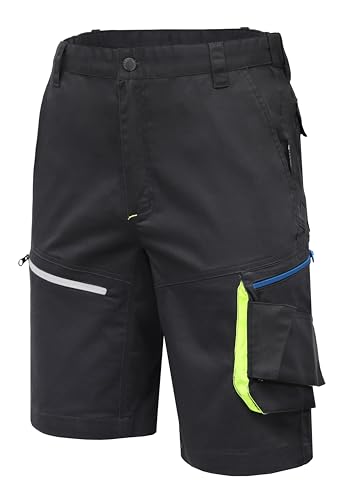 Högert Technik - Reetz elastische Shorts schwarz 3XL (58) | Twill-Gewebe | Shorts mit Taschen | Herren Kurz Arbeitshose | Arbeitsshorts Arbeitshosen Männer | EN ISO 13688