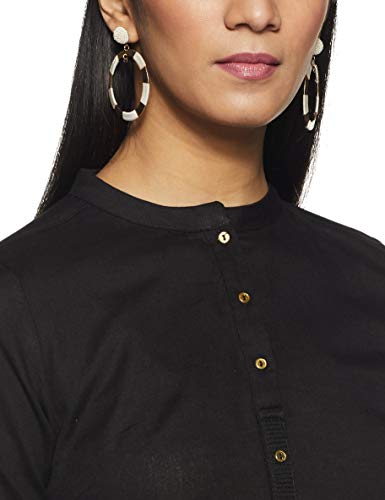 Image of W for Woman W Women's Straight Kurta (19FEW11542-211540M Black 6)