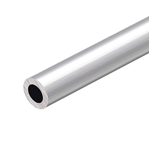 sourcing map 6063 Aluminio Redondo Tubo, 300 mm de Largo, 20 mm de Diámetro Exterior, 10 mm de Diámetro Interior, sin Costuras, Recto