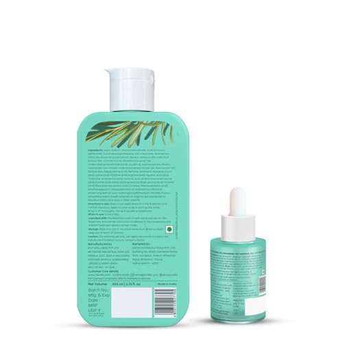 PLIX - THE PLANT FIX Fix Rosemary Advanced Anti Hair Fall Shampoo & Serum | Reducing Hair Loss & Breakage | All Hair Types | Men & Women | Sulphate & Parabeen Free| Dermatologically Tested, 440 g