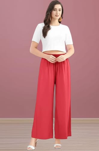 Image of Set of 2 Soft Reyon Cotton Regular Palazzo for Womens and Girls Combo Pack