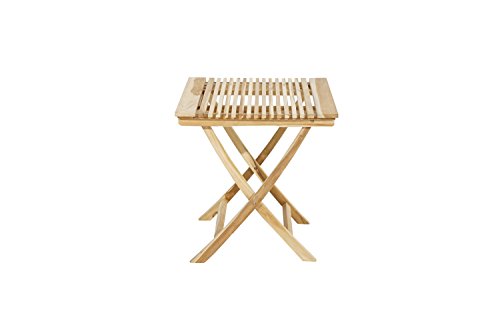 Ploß Ploß Outdoor furniture Milford Klapptisch, Eco Teak Natur, 70 x 70 x 75 cm