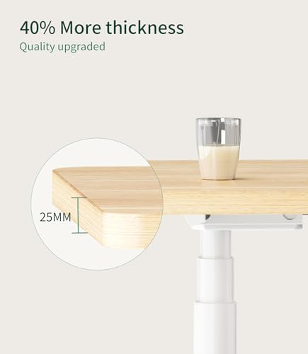 MAIDeSITe Table Top,Desktop for Height Adjustable Electric Standing Desk,Oak,120 * 60 * 2.5 cm