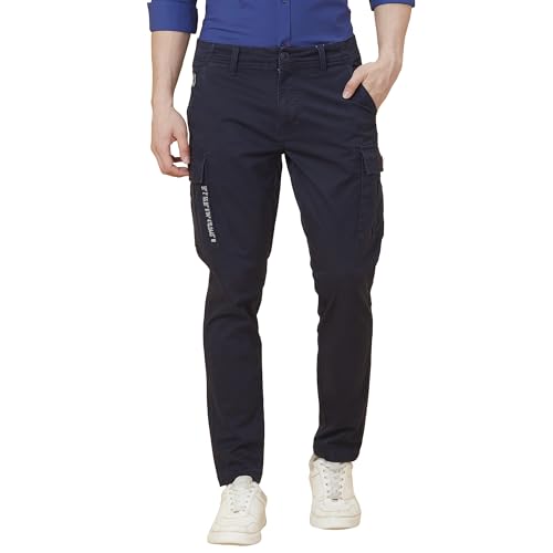 Image of Being Human Beige Cropped Fit Chinos for Men Clothing