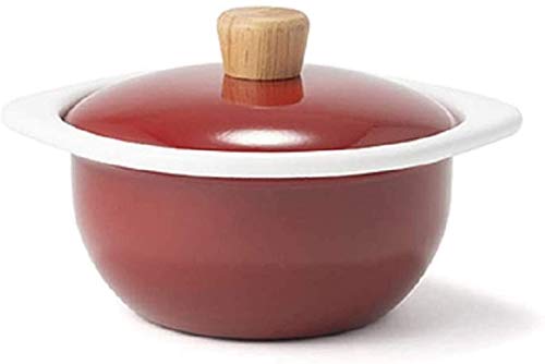 富士ホーロー 琺瑯 容器 ココット コットンシリーズ ワインレッド 15cm CTN-15C.WR