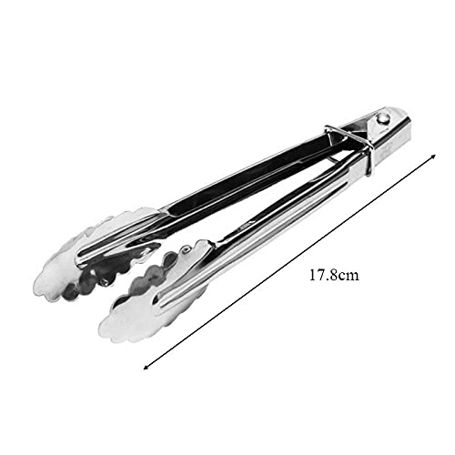 MRKU Pinzas para Bolsas de Barbacoa, 1/2 Pieza de Acero Inoxidable para Ensalada, Utensilios de Cocina para Barbacoa, Pinzas para Servir, Accesorios para Restaurante