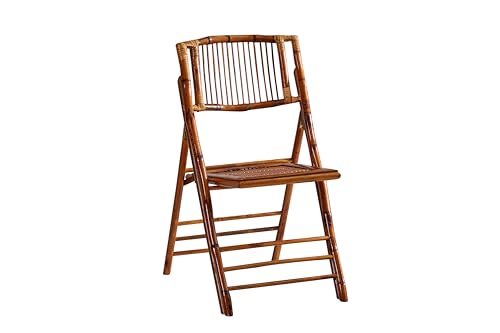 zolooky Chaise Pliante en Bambou Certifié FSC - Style Rétro Écologique Fait Main - Capacité 150 kg - pour Salon, Jardin, Terrasse, Café, Plage -...