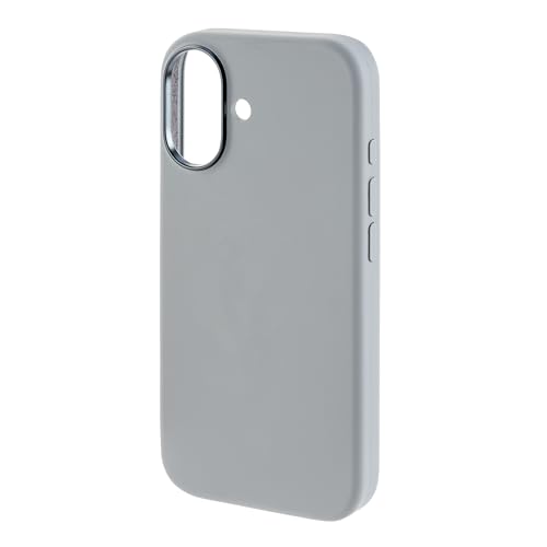 Image of TEKNE Silicone Back Case Cover Compatible with MagSafe for iPhone 17 | Soft-Touch Grip with Microfiber Lining | Raised Camera & Screen Protection | Slim Fit Case (Grey)