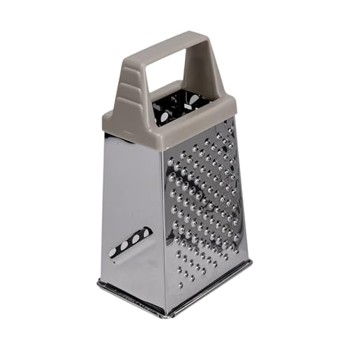 Cuisine Art Stainless Steel Box Grater 8.5 cm - Multi-Purpose Kitchen Tool with Polystyrene Handle - Zorba Grey