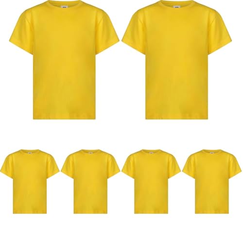 Mukua Melbourne Kids Maglietta a Maniche Corte, Giallo, 3-4 Anni Unisex-Bambini e Ragazzi