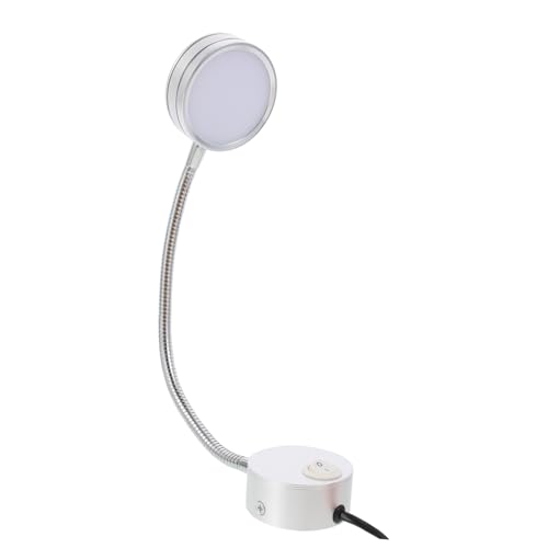 Lámpara de lectura LED de aluminio plata con luz decorativa fina
