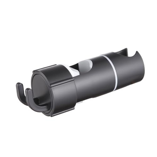 Support de douche coulissant, 18–25 mm, réglable et rotatif à 360 degrés, support de rechange (noir)