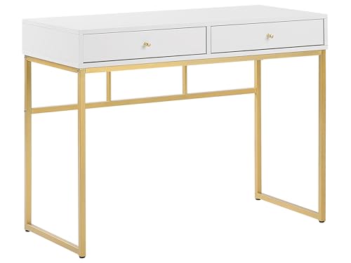 Beliani Consola Blanca 2 cajones