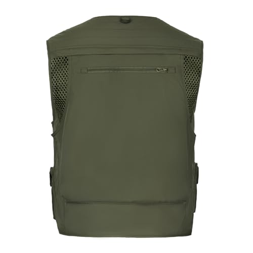 Image of TOLOER Men's Summer Fishing Vest Multi Pockets Casual Vests Waterproof Quick Dry Outdoor Mountain Photography
