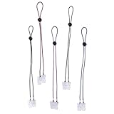 5 Stück Serviettenclips, Serviettenhalter Kette Verstellbar, Serviette Clip, Bib Kette Flexible Lanyard, Serviettenhalter Lanyard, Serviettenkette Clips, Handtuch Schürze Lätzchen Kette 65cm / 25in
