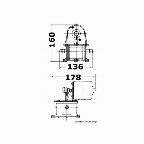 Osculati - Bomba Geiser de achique de sentina de 12 V, cód: 16.292.12
