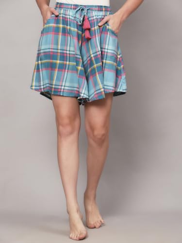 Image of B STORIES Women's Viscose Printed Lounge Culotte Shorts (Pack of 2)