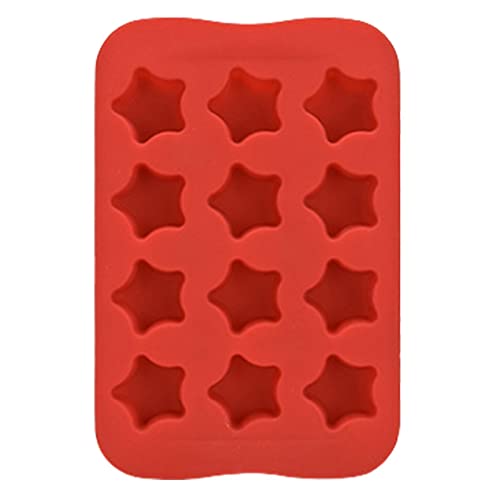 Luckxing Bac à glaçons en Silicone,Plateaux à glaçons Moules à glaçons avec Forme ronétoile carrée en cœur - Plateaux à glaçons Ronds en Forme d'étoile carrée en Silicone, moules à glaçons