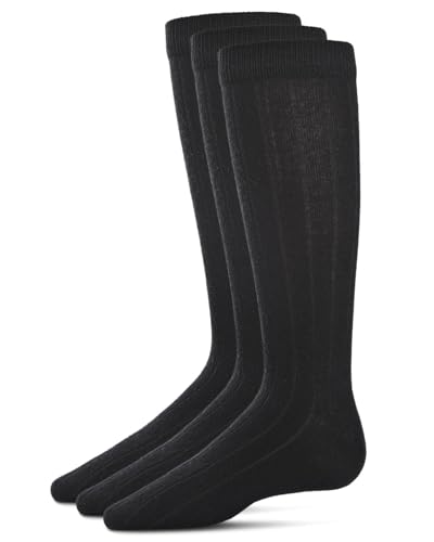 MeMoi 3 Pack Flat Boys Crew Socks, Comfortable Boys Dress Socks, Versatile Crew Height Design - Sizes 6-142
