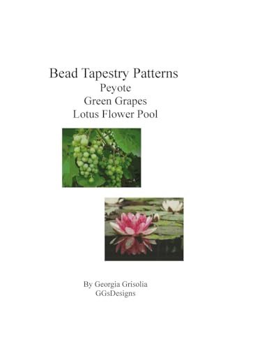 Bead Tapestry Patterns Peyote Green Grapes Lotus Flower Pool