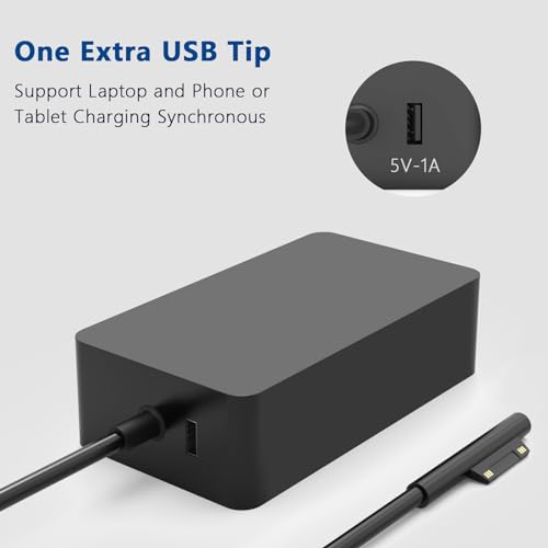 Surface Ladekabel 65W für Microsoft Ladekabel Surface Pro 11/10/9/Pro 8 3 7 4 5 6 X,Sur face Laptop 6/5/4/3/2,Book 3/2… – Ansicht 6