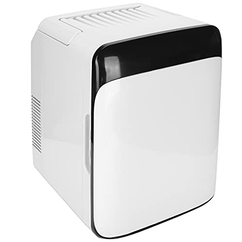 cigemay Mini Fridge, 10 Liter Portable Electric Dual‑Purpose Cooler and Warmer with Handle and Detachable Compartment, Personal Compact Refrigerator for Drinks Skincare for Car Travel Office Dorm(EU)