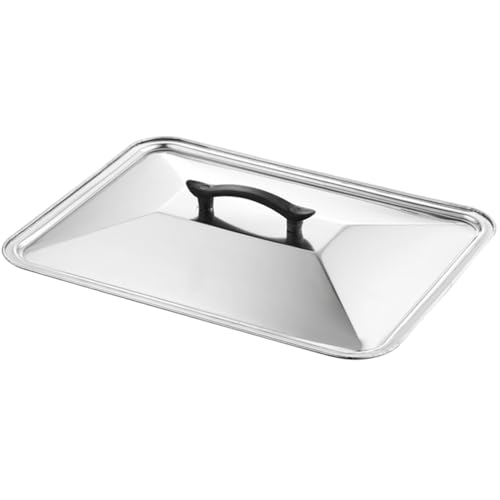BESPORTBLE Coperchio Per Alimenti in Acciaio Inossidabile Rettangolare 50X35Cm Copertura Per Barbecue E Grigliate Design Pratico Cucina E Ristorazione