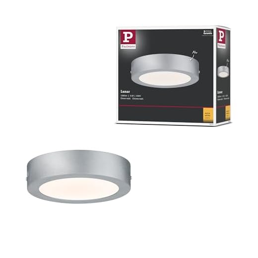 Paulmann 706.53 WallCeiling Lunar LED-Panel 170mm 11W 230V Chrom matt Alu 70653 Deckenaufbauleuchte Deckenleuchte Deckenlampe