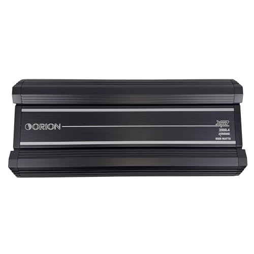 Orion XTR Series XTR2500.4 High Power Class A/B 4-Channel Amplifier - 2500W RMS, 2/4 Ohm Stable, High/Low Pass Crossover, Bass Boost Control, MOSFET Power Supply, Bass Knob Included, Made in Korea