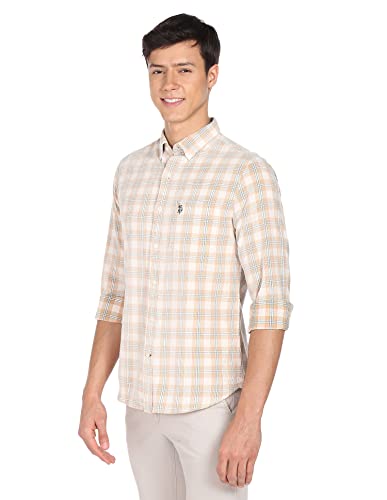 Image of U.S. POLO ASSN. Men Jogging Suit Checkered Tailored Fit Shirt