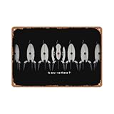 Vintage Metal Sign - Is Anyone There - Portal 2 Turret Artwork - 8x12 Inch Wall Art for Garage, Man Cave, Game Room, Coffee House Or Home Bar Decor