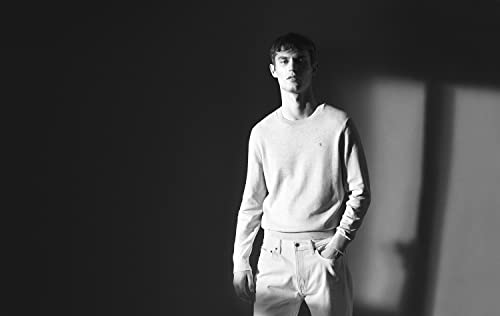 Calvin Klein Men's Compact Cotton Crewneck Sweater Ivory - image 3