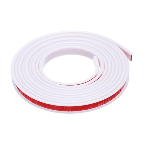 Image of uxcell U-Shape Edge Banding, 9.8ft x 12mm TPE Self-Adhesive Veneer Edging, Plywood Edge Trim Flexible Furniture Edge Protector for Countertop Cabinet Shelf Repair Restoration (White)